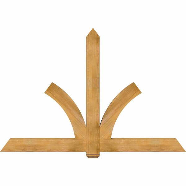 Ekena Millwork Redmond Rough Sawn Timber Gable Bracket, Western Red Cedar, 84"W x 56"H x 4"D x 6"F, 16/12 Pitch GBW084X56X0406RED00RWR - main